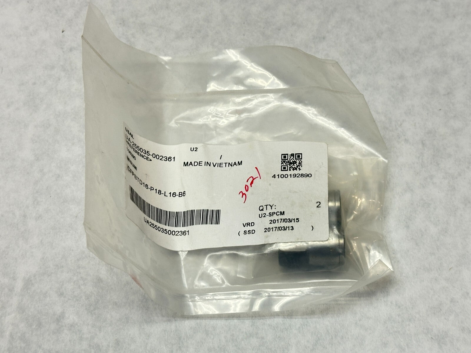 Misumi CFPBTD16-P18-L16-B6 Large Head Locating Pins QTY 2 - New - Maverick Industrial Sales