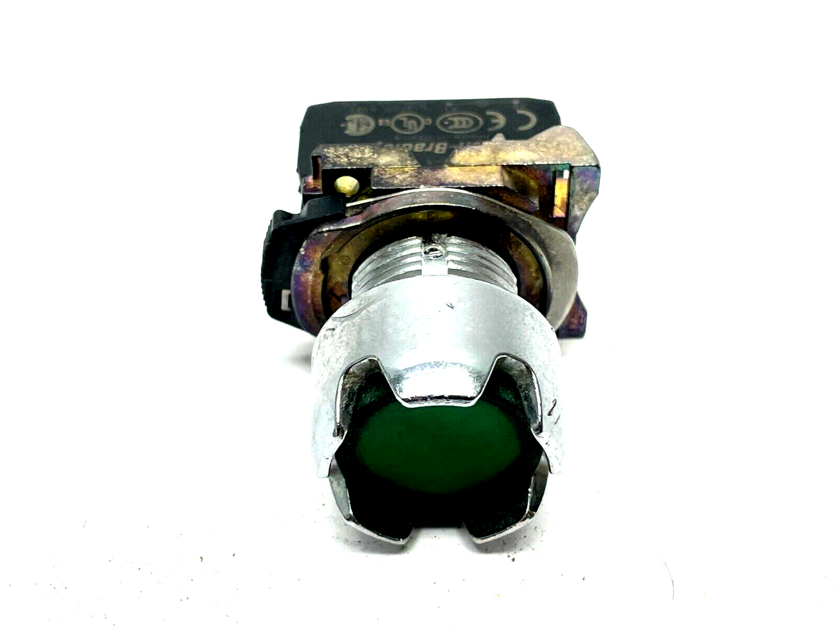 800FM-LG3 | Allen Bradley Guarded Pushbutton Green w/ 800F-Q3G Ser. A Lamp Module - Used - Maverick Industrial Sales