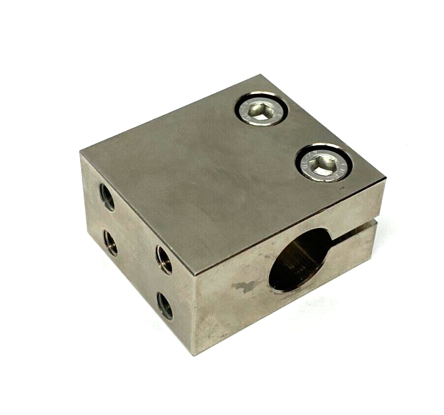 MiSUMi CLHNM15 Square Block Clamp, Side Mount, for 15mm Round Shaft - Maverick Industrial Sales