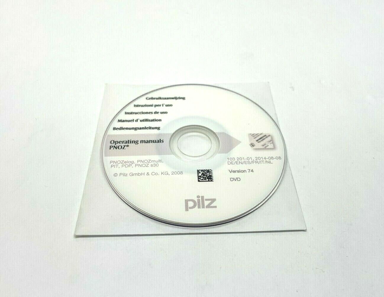 Pilz Version 74 PNOZ Operating Manuals DVD - Very Good - Maverick Industrial Sales