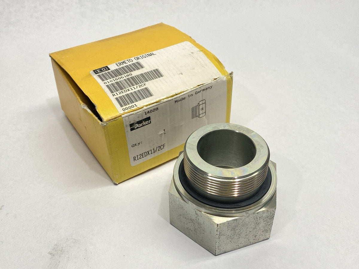 Parker RI2EDX11/2CF Ermeto DIN Port Reducer G 2 A" x 1-1/2" - Maverick Industrial Sales