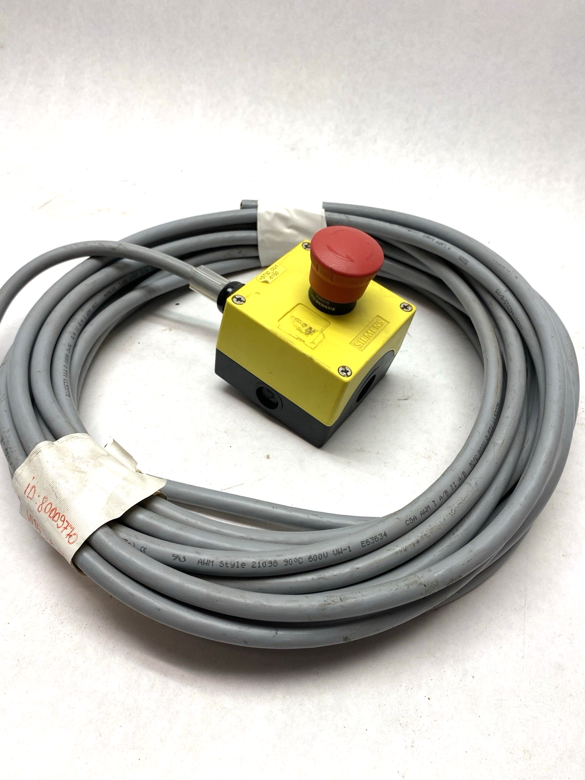 Siemens 3SU1801-0NZ00 E-Stop with 15m Cable - Maverick Industrial Sales