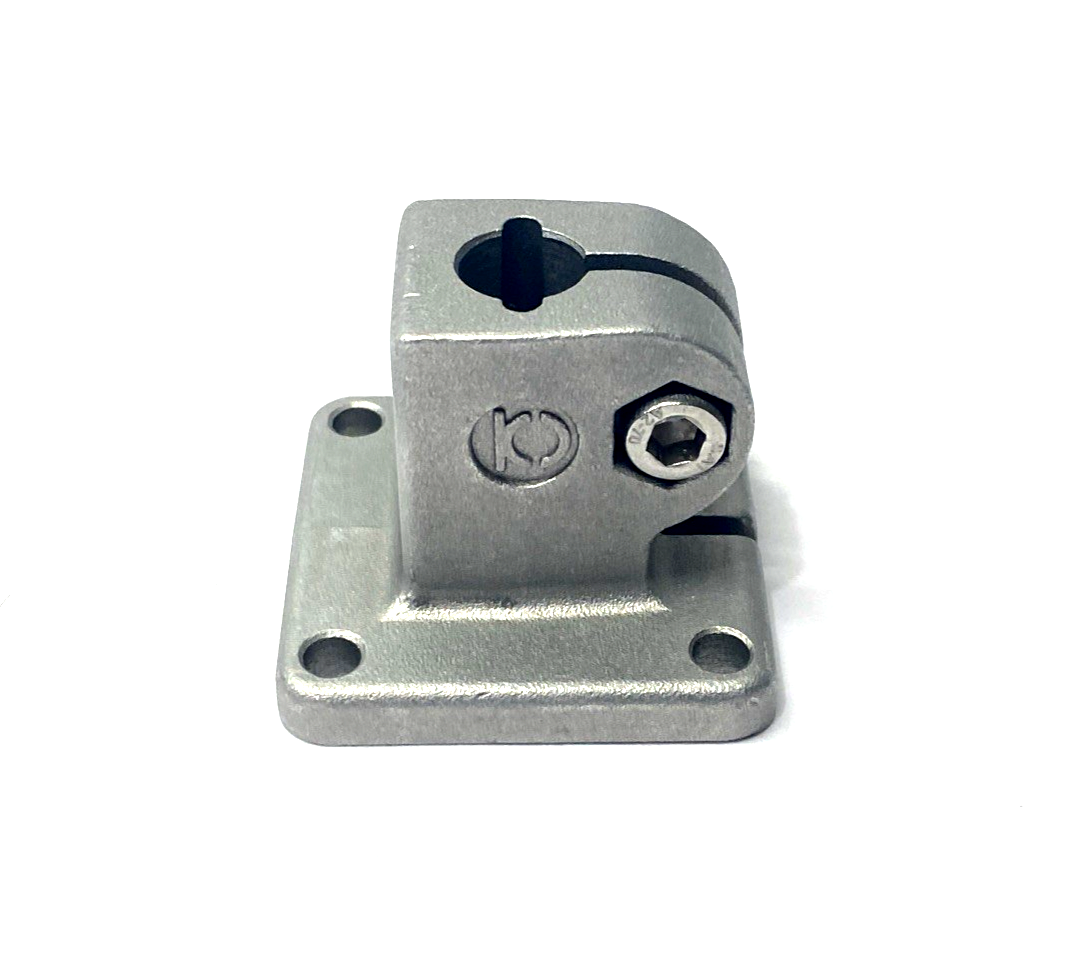JW Winco GN 162-B1/2-2-BL Base Plate Connector Clamp 1/2" Bore - Maverick Industrial Sales