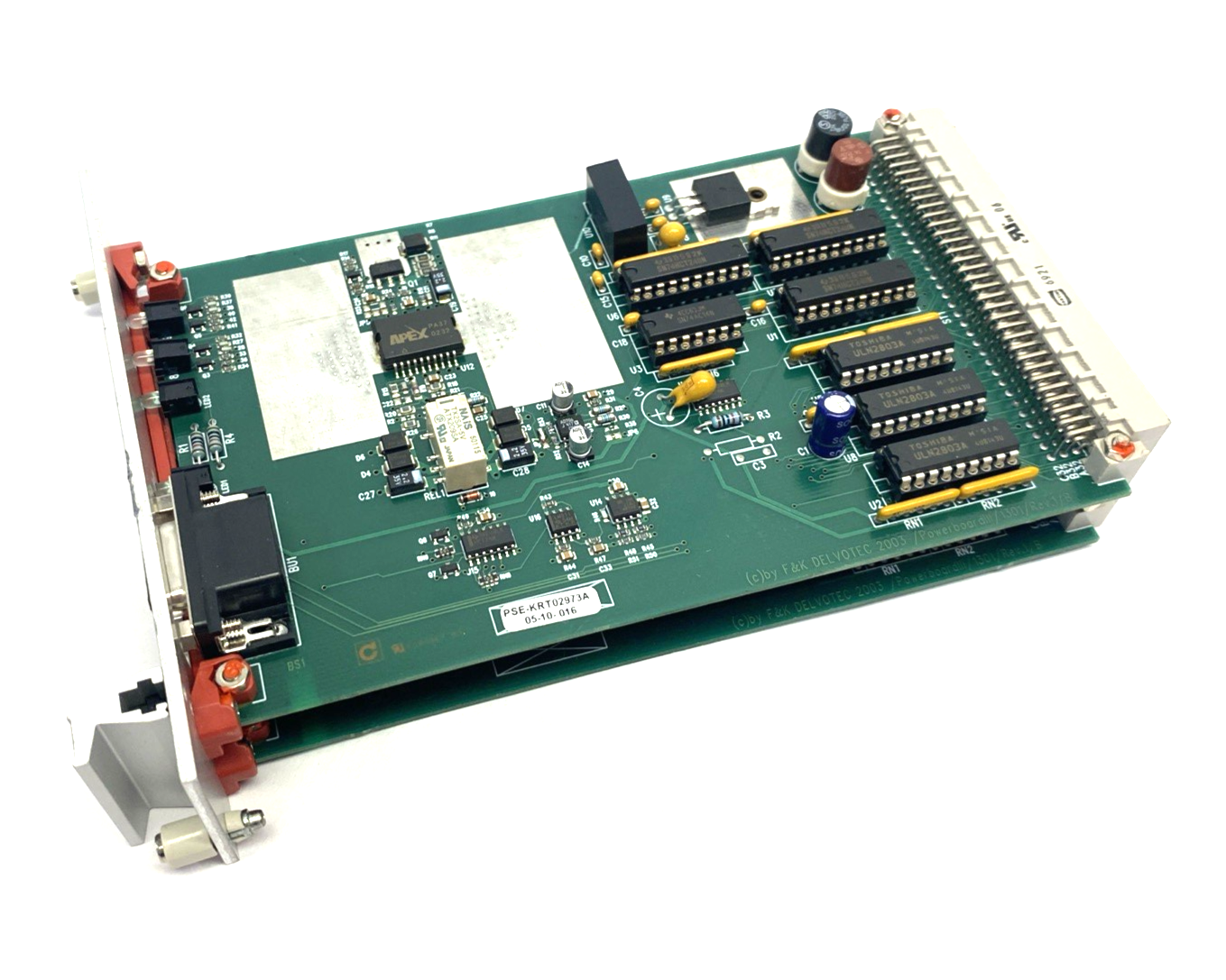 F&K Delvotec PSE-KRT02973A Powerboard III Interface Card BROKEN PLASTIC HINGE - Maverick Industrial Sales