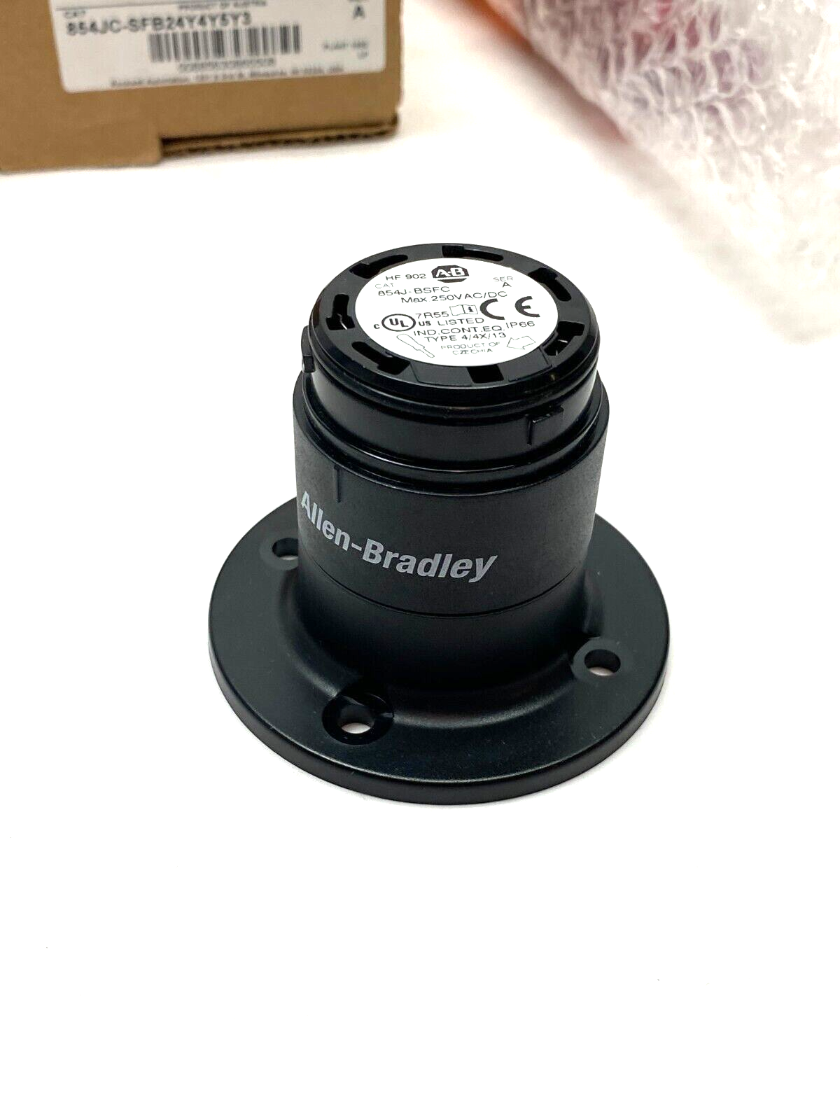854JC-SFB24Y4Y5Y3 | Allen Bradley Ser. A Tower Light Stack Assembly 40mm R,A,G - New - Maverick Industrial Sales