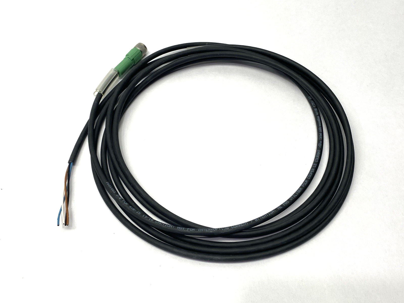SAC-4P- 3,0-PUR/M 8FS, 1681855 | Phoenix Contact SAC-4P- 3,0-PUR/M 8FS Single-Ended Cable M8 3m 1681855 - New – Open box - Maverick Industrial Sales