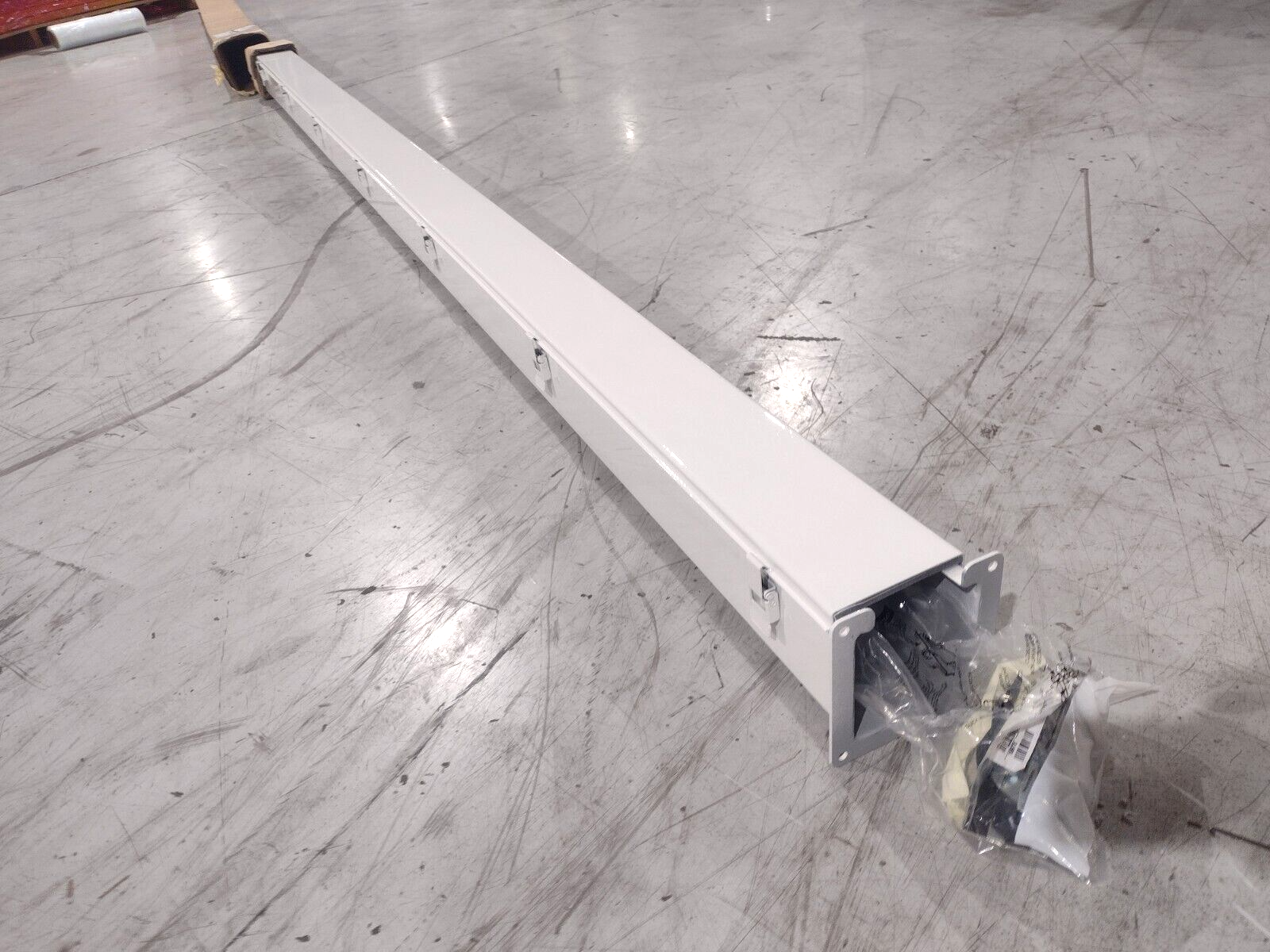 Hoffman F44L120 Straight Section Lay-in Hinged Cover Type 12 4x4x120 White 18300 - New – Open box - Maverick Industrial Sales