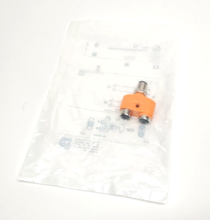 ifm EBC162 4-Pin M12 Y/T Splitter ZDO2H020MSS0000-00STGH040MSS - New - Maverick Industrial Sales