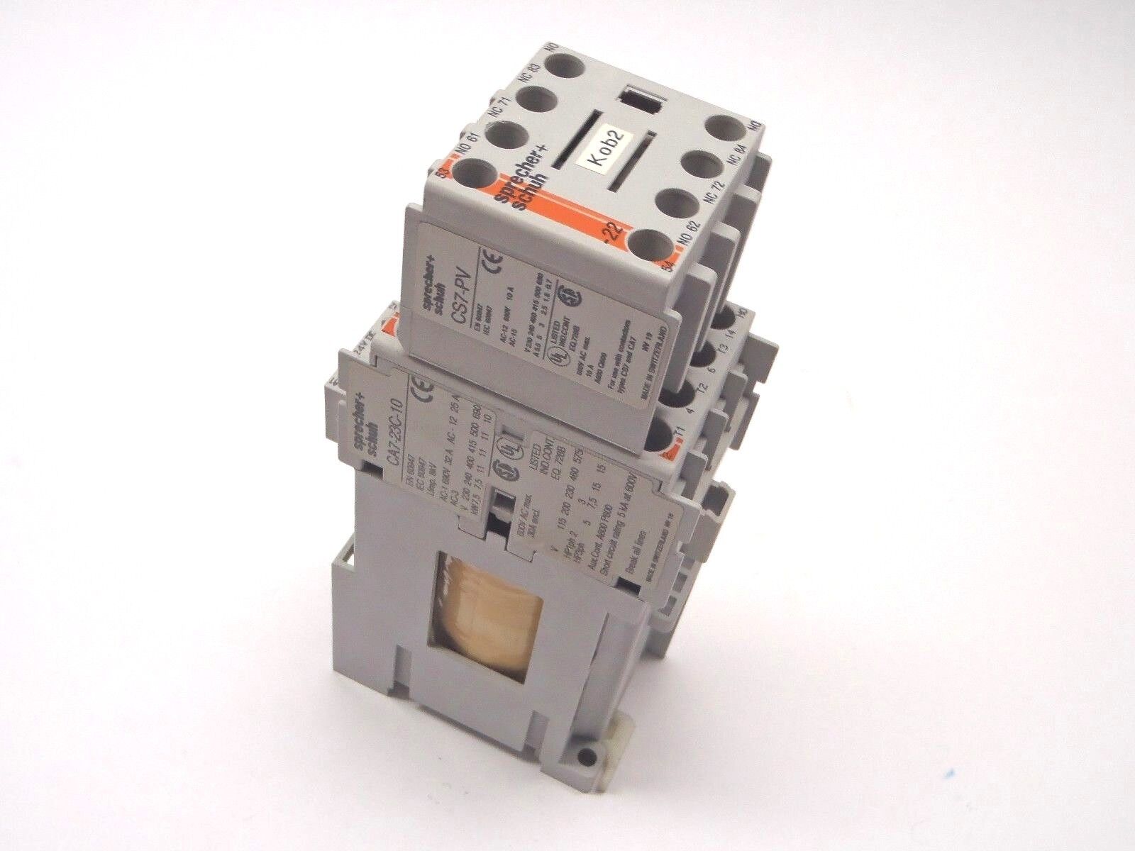 CA7-23C-10 / CS7-PV | Sprecher + Schuh CA7-23C-10 Contact Relay w/ CS7-PV - Used - Maverick Industrial Sales