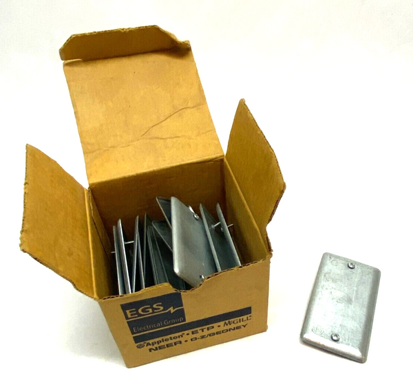 EGS Appleton 2540 Blank Metal Handy Box Cover No Opening 4" x 2-1/8" PKG OF 16 - Maverick Industrial Sales