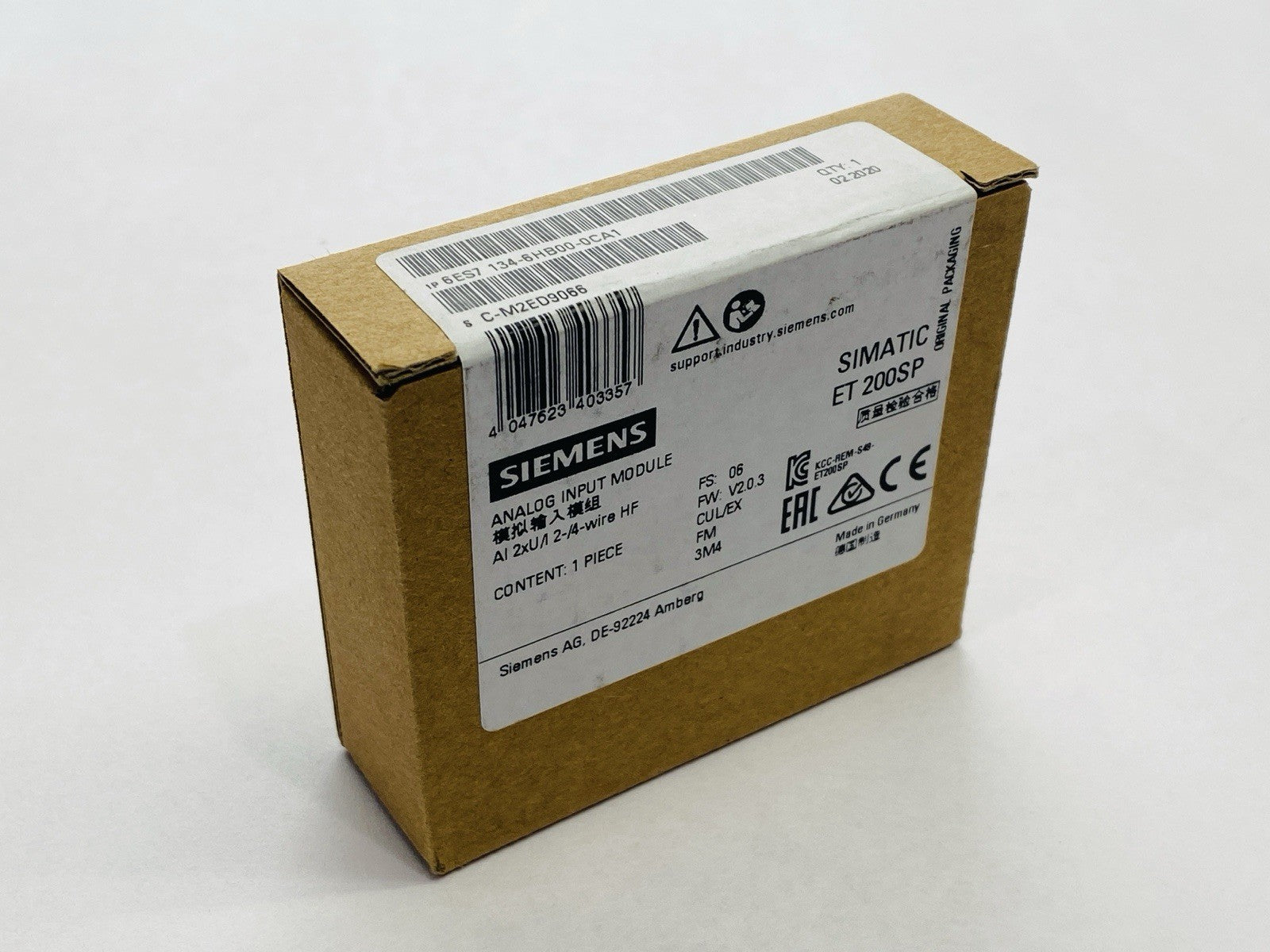 Siemens 6ES7134-6HB00-0CA1 SIMATIC ET 200SP Analog Input Module - Maverick Industrial Sales