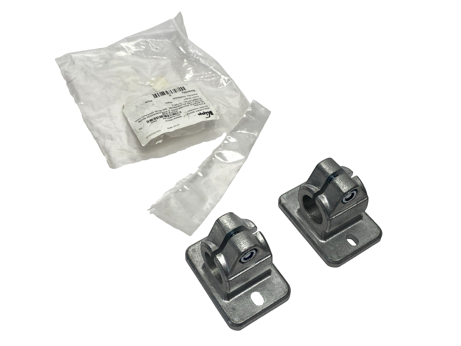 Kipp K0479.525 Aluminum Tube Clamp w/ Flange PACKAGE OF 2 - Maverick Industrial Sales