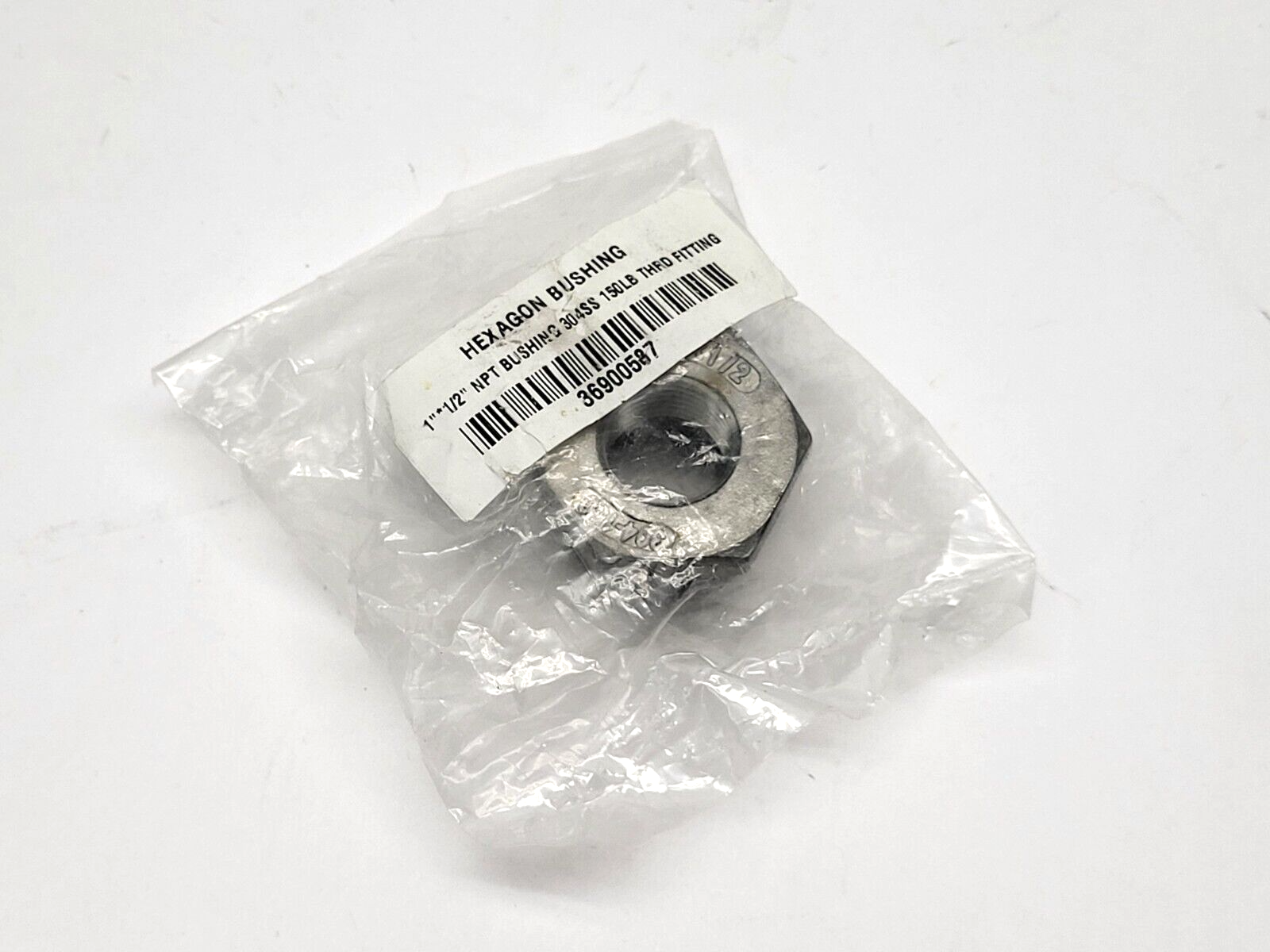 Unbranded 304-150 304SS Hexagon Bushing 1 x 1/2" NPT 150lb Thrd Fitting - Maverick Industrial Sales