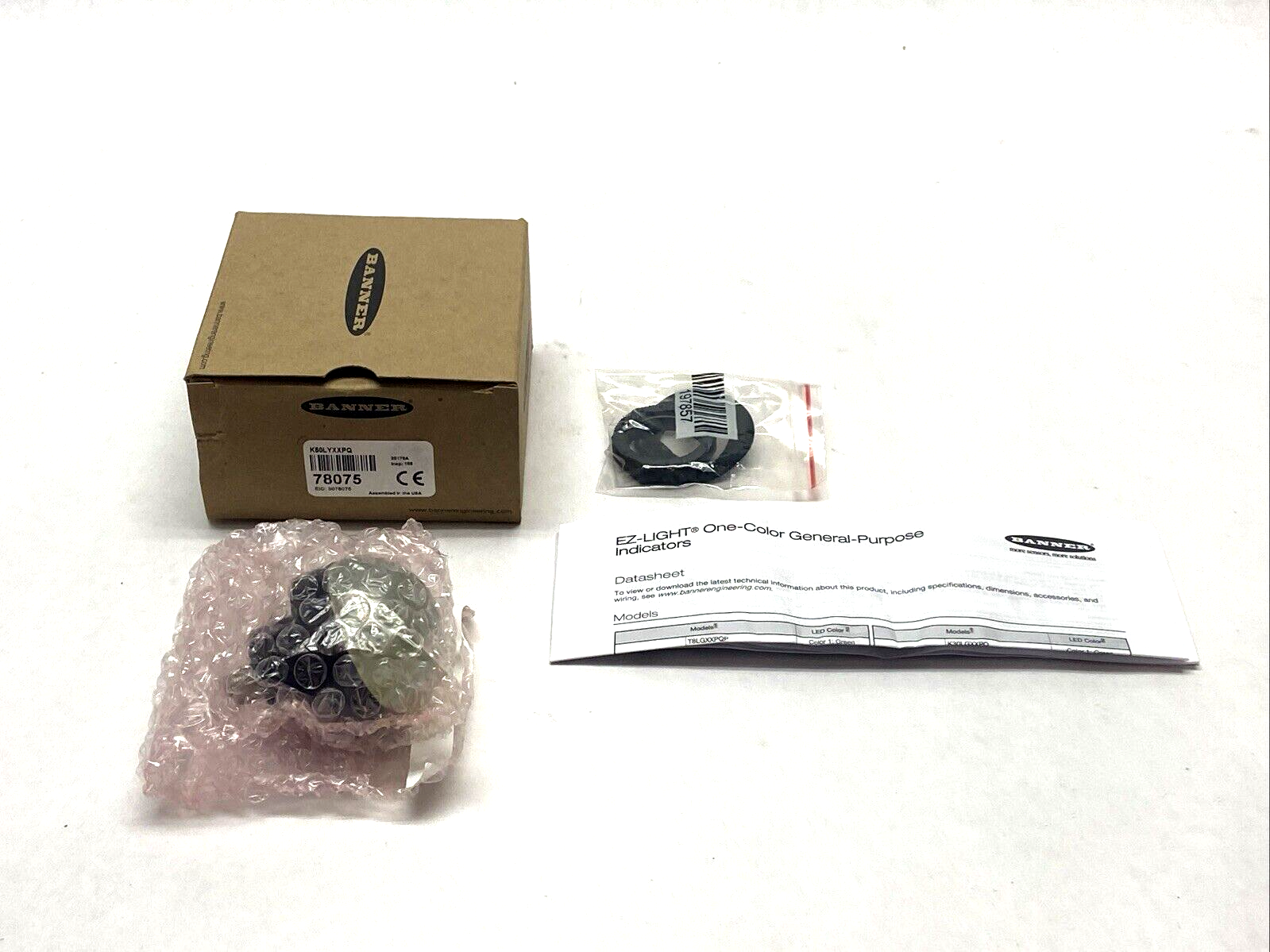 K50LYXXPQ | Banner Core Series 50mm General Purpose Indicator Yellow 78075 - New - Maverick Industrial Sales