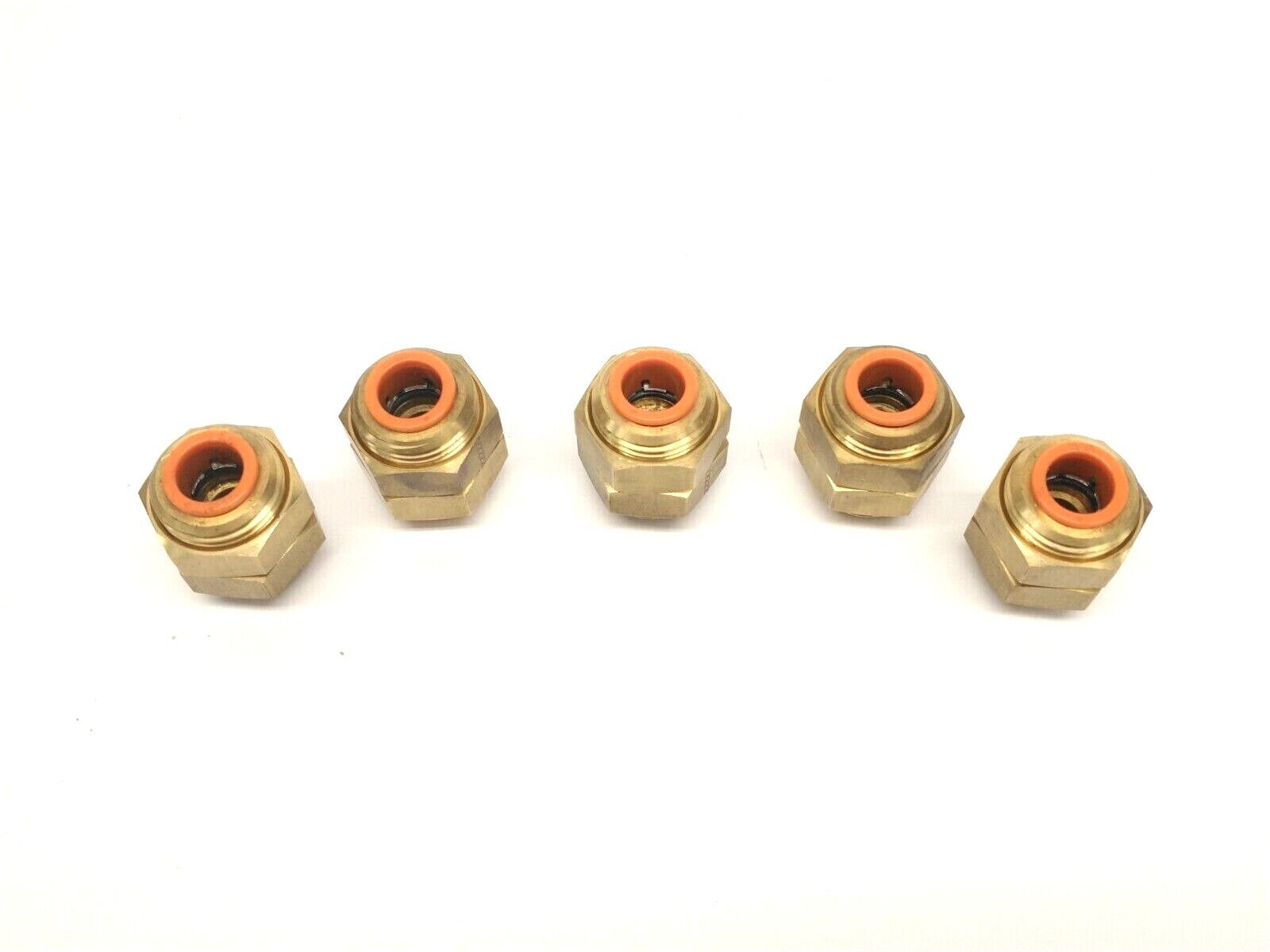 SMC KQ2E13-00A Bulkhead Union One-Touch Fitting 1/2" Tube Size LOT OF 5 - Maverick Industrial Sales