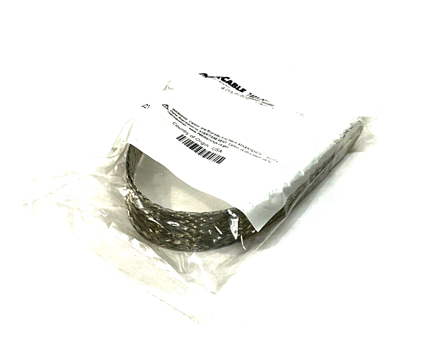 7401-001 | QuickCable Braided Ground Strap 3/8" Hole, 4 Gauge, 9” Lug-To-Lug - New - Maverick Industrial Sales
