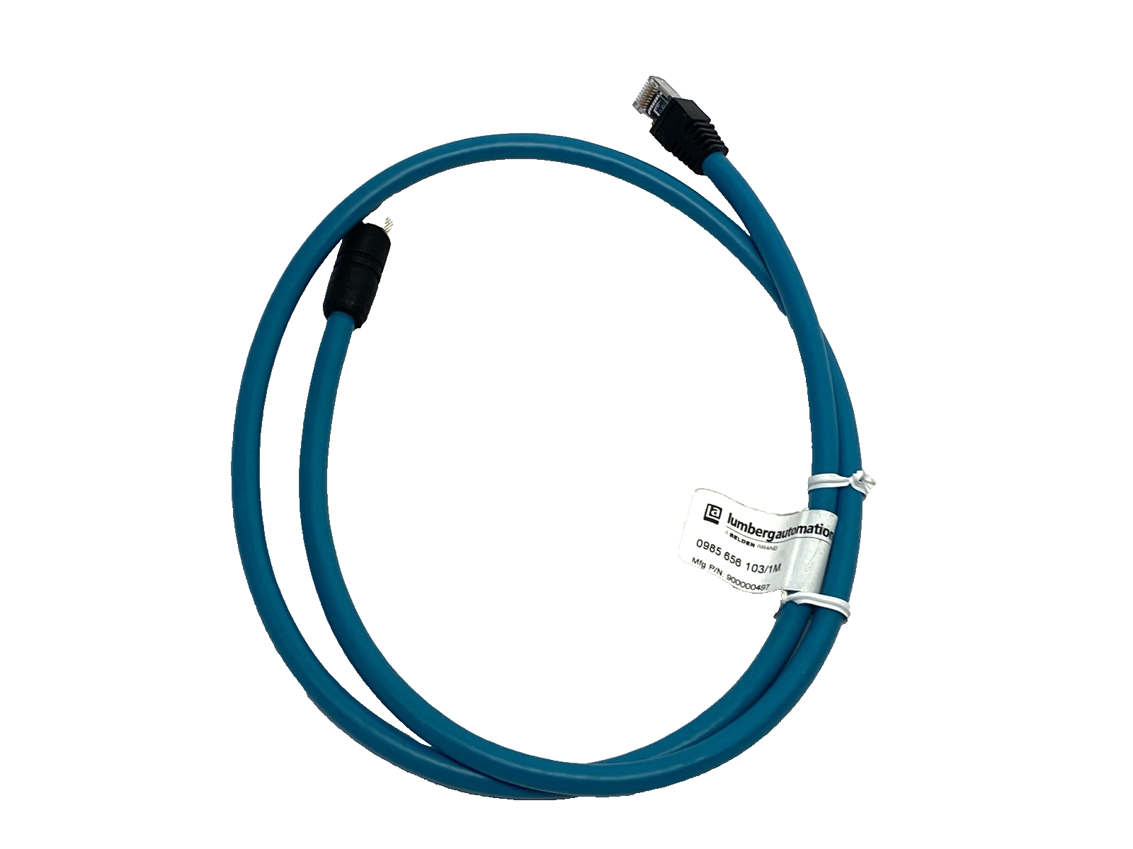 Lumberg Automation 0985 656 103/1M Double-Ended M12 to RJ45 Cordset 900000497 - New – Open box - Maverick Industrial Sales