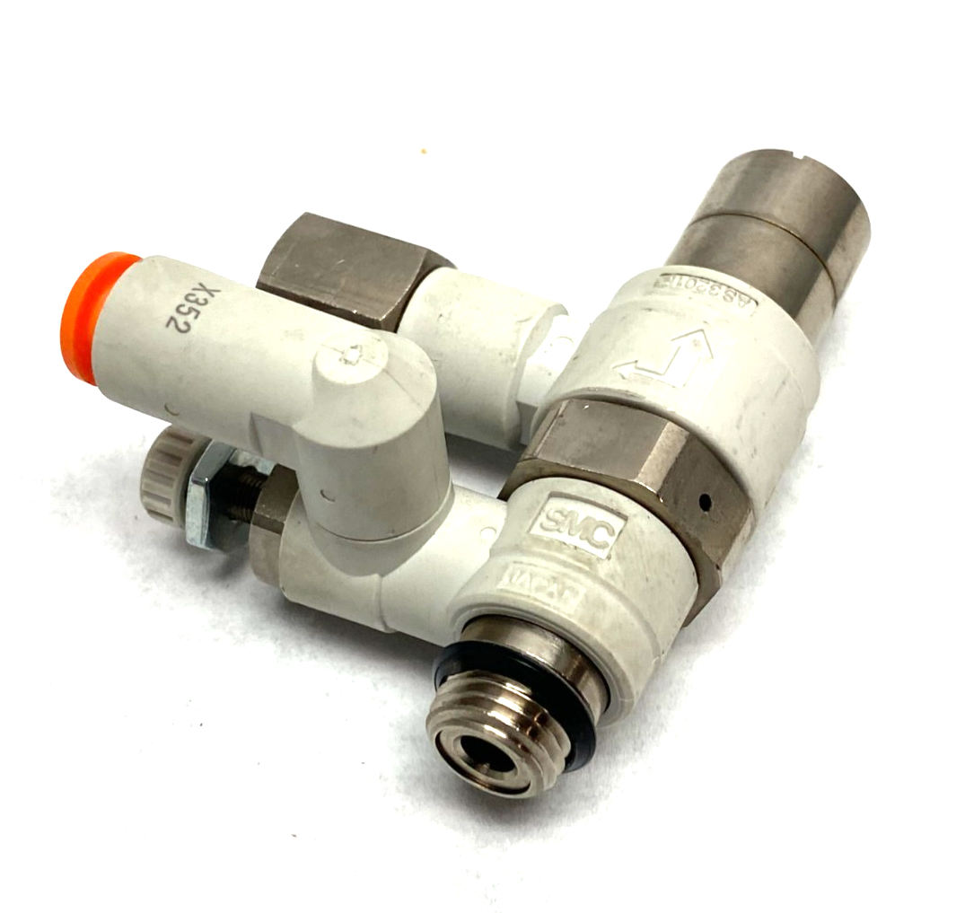 SMC ASP430F-U02-07-X352 Speed Control w/ Check Valve 1/4" Tube to 1/4" Thread - Maverick Industrial Sales