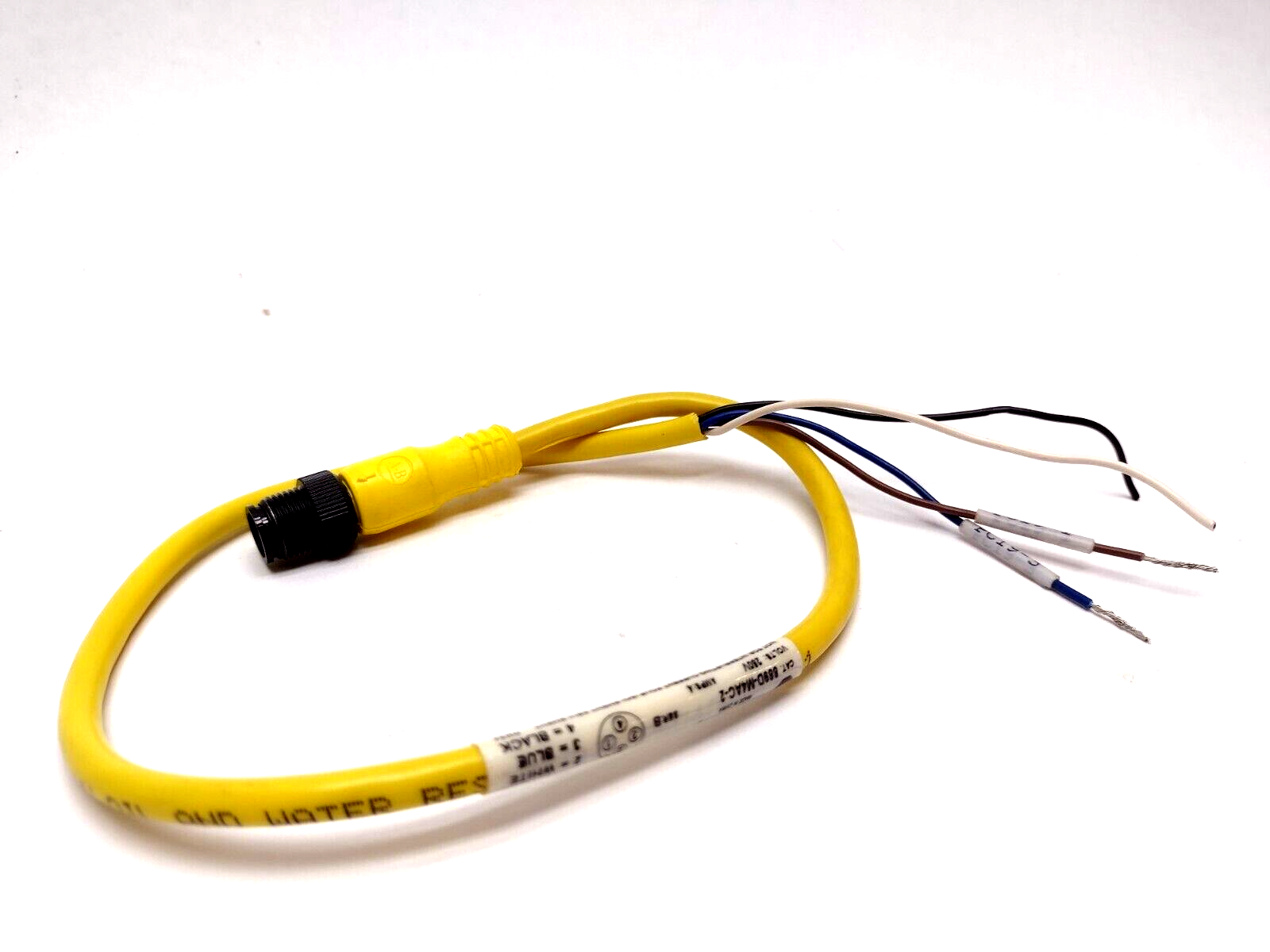 889D-M4AC-2 | Allen Bradley DC Micro Cable Male Straight 4PIN, 12" Lead - Used - Maverick Industrial Sales