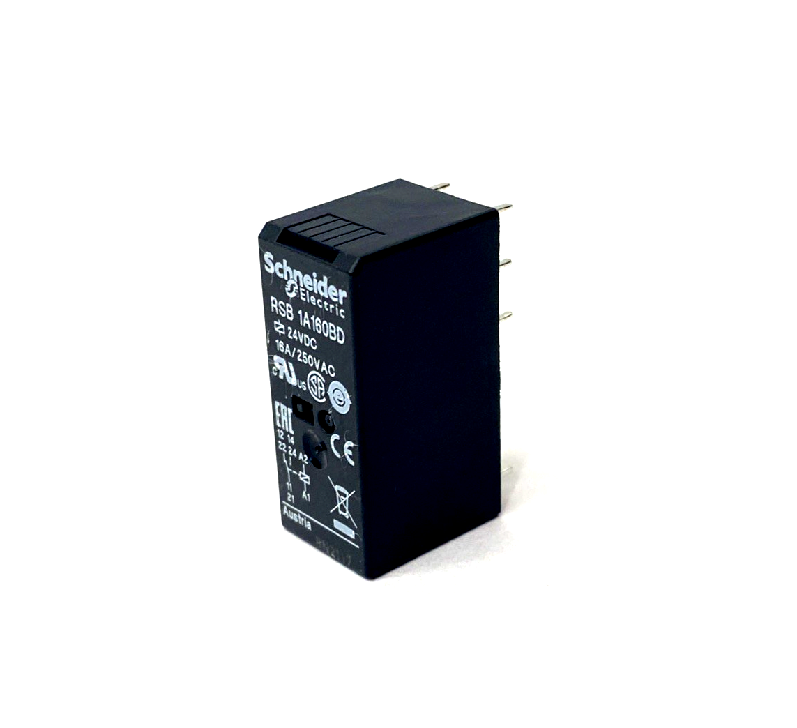 Schneider Electric RSB1A160BD Plug-In Relay 16A, 1CO, 24VDC 250VAC - Maverick Industrial Sales