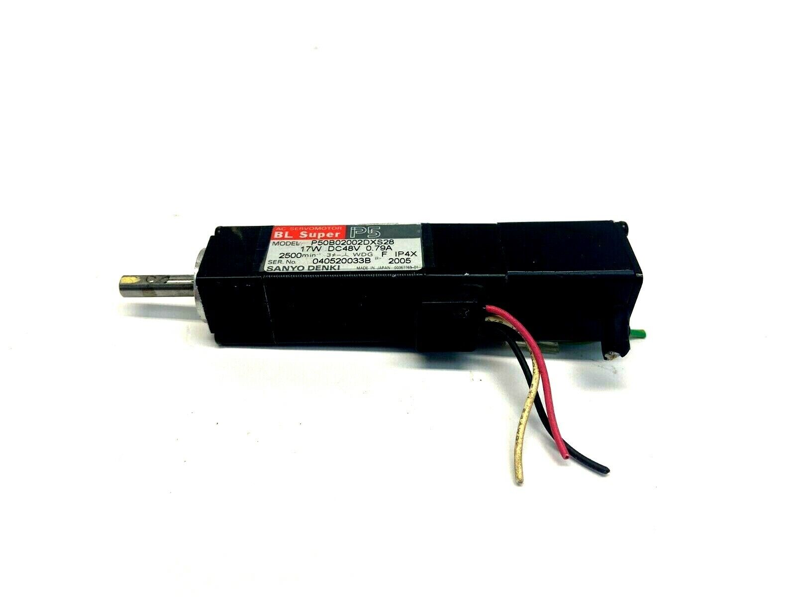Sanyo Denki P50B02002DXS28 BL Super AC Servomotor 48V 2500 min - For parts or not working - Maverick Industrial Sales