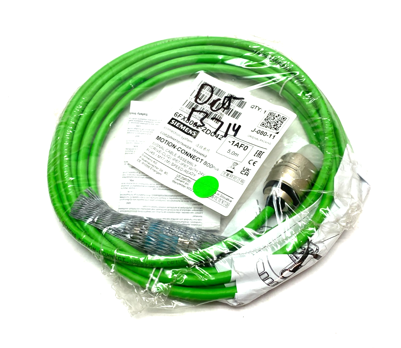 Siemens 6FX8002-2DC42-1AF0 MOTION-CONNECT 800Plus Drive-Cliq Signal Cable Assem. - Maverick Industrial Sales
