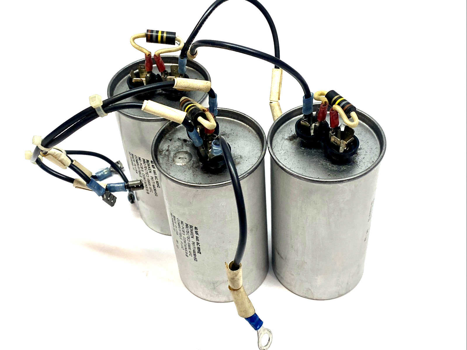 P91T14406H50 | Ronken Capacitor 30MF 440VAC 60Hz LOT OF 3 - Used - Maverick Industrial Sales
