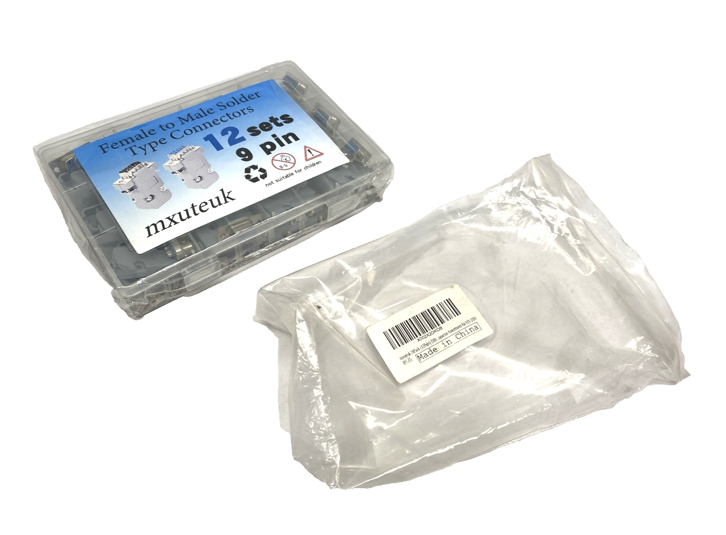 Mxuteuk X002X2OKOB Female - Male Solder Type Connector DB9 MX-DB9 12 Sets 24 Pcs - New - Maverick Industrial Sales