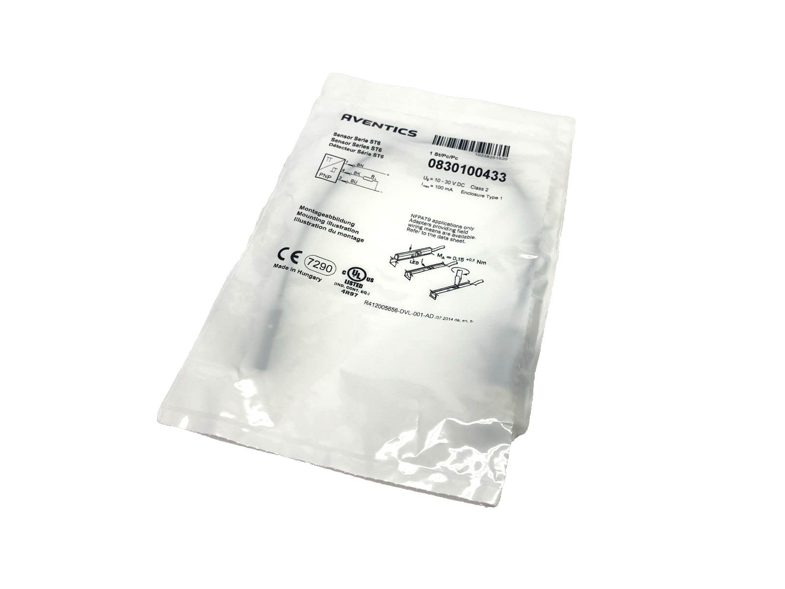 Aventics 0830100433 Sensor Series ST6 - New - Maverick Industrial Sales