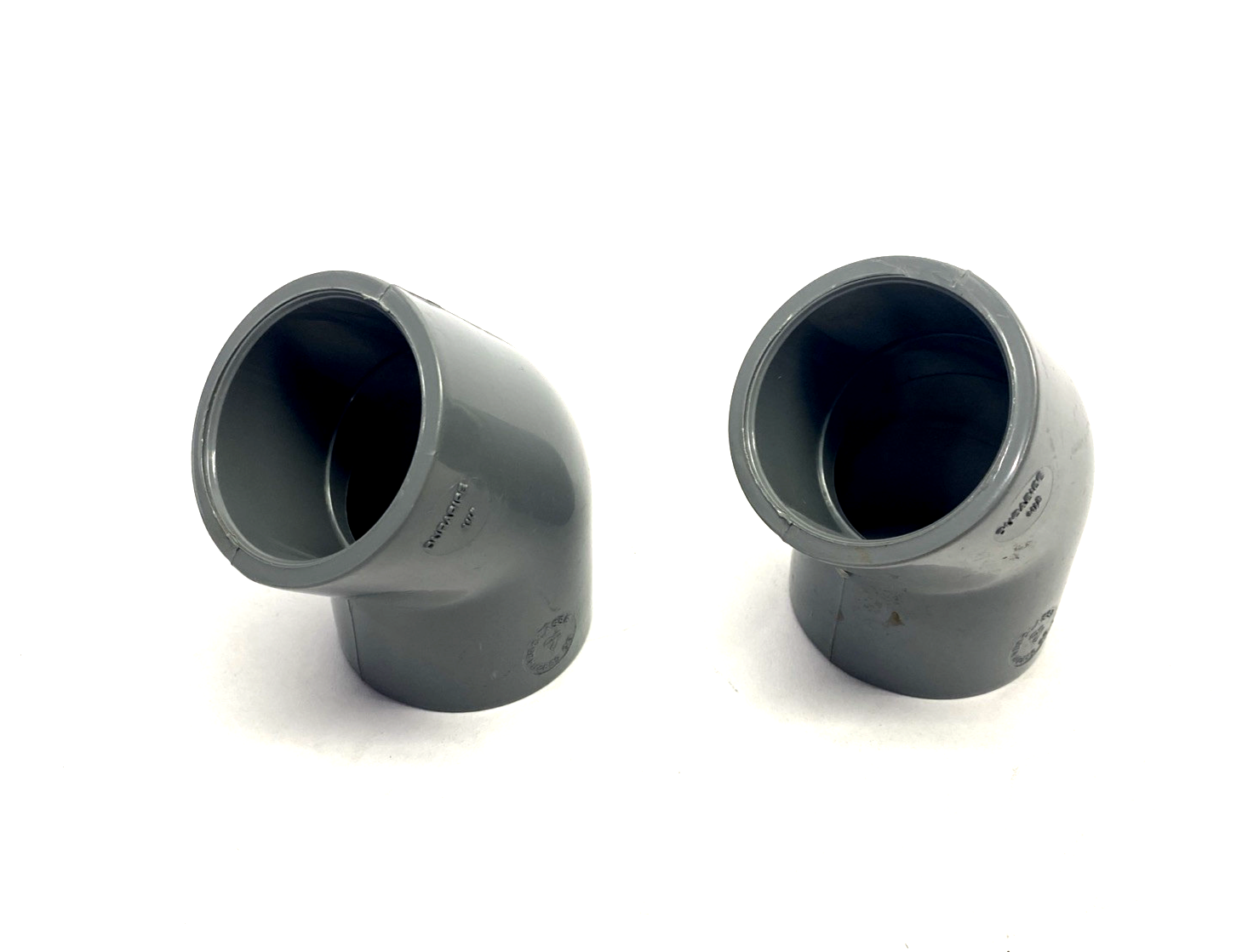 817-015 | Durapipe SCH 80 PVC 45 Deg. Elbow Fitting 1-1/2" Female Socket LOT OF 2 - New – Open box - Maverick Industrial Sales