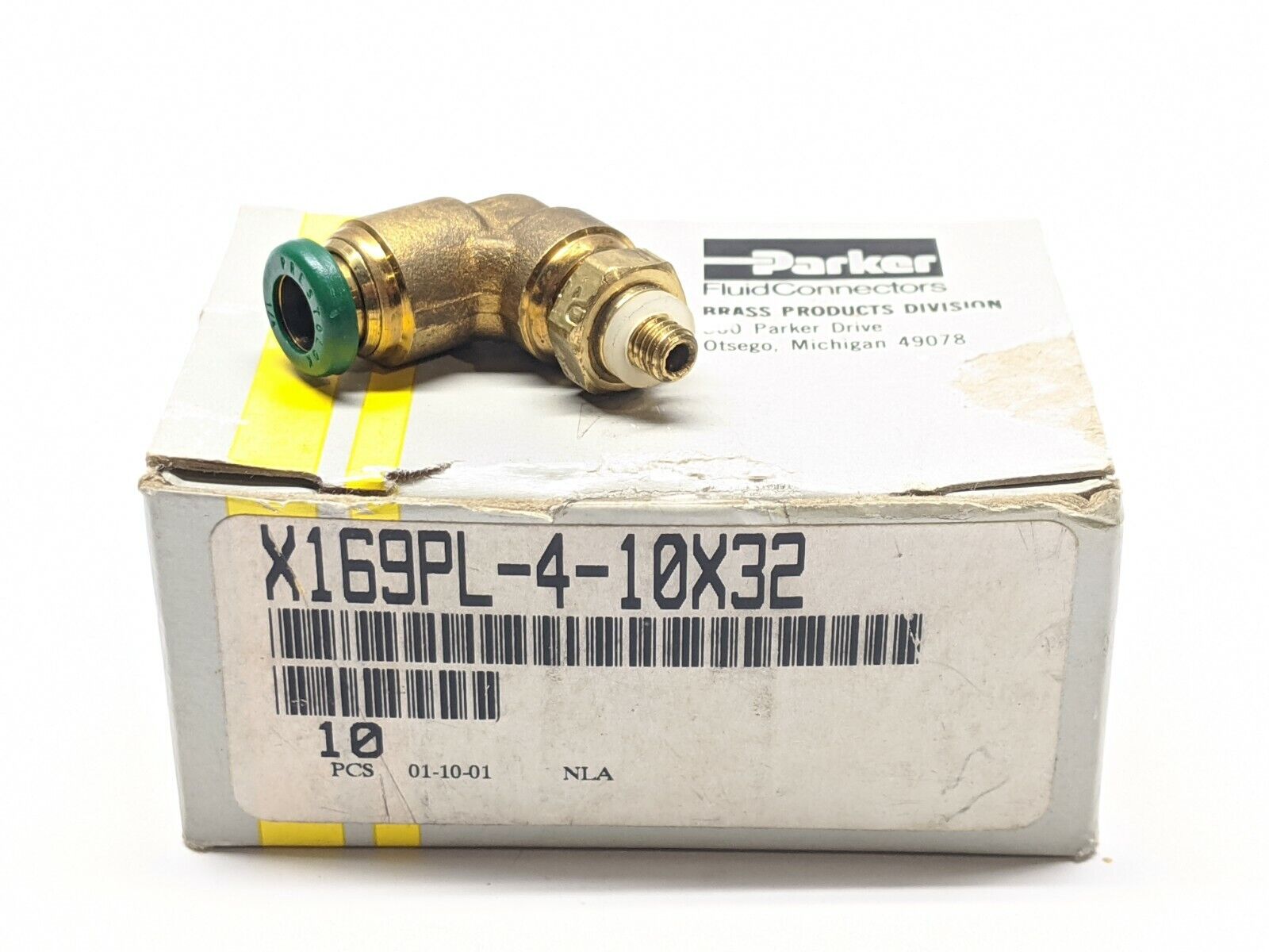 Parker Prestolok X169PL-4-10x32 Elbow Fitting 90 Deg Reducer 1/4" - New - Maverick Industrial Sales