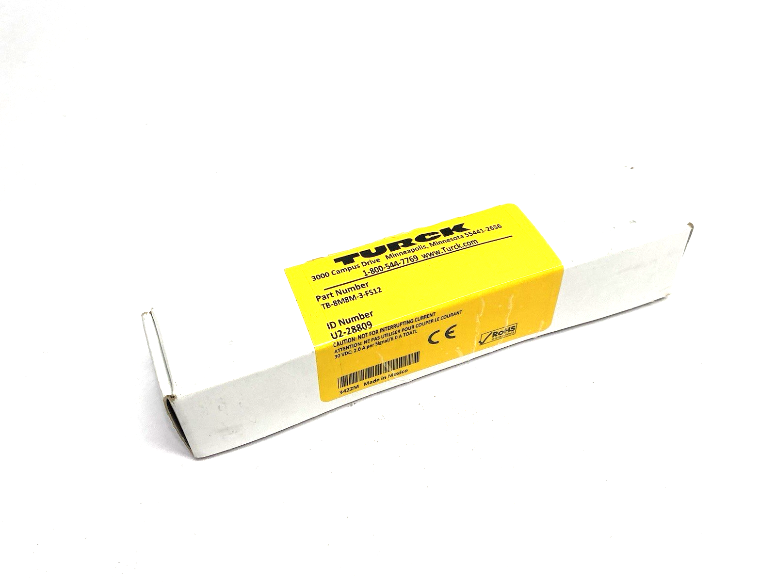 Turck U2-28809 Passive Actuator/Sensor Junction Box, 8 Ports TB-8M8M-3-FS12 - Maverick Industrial Sales