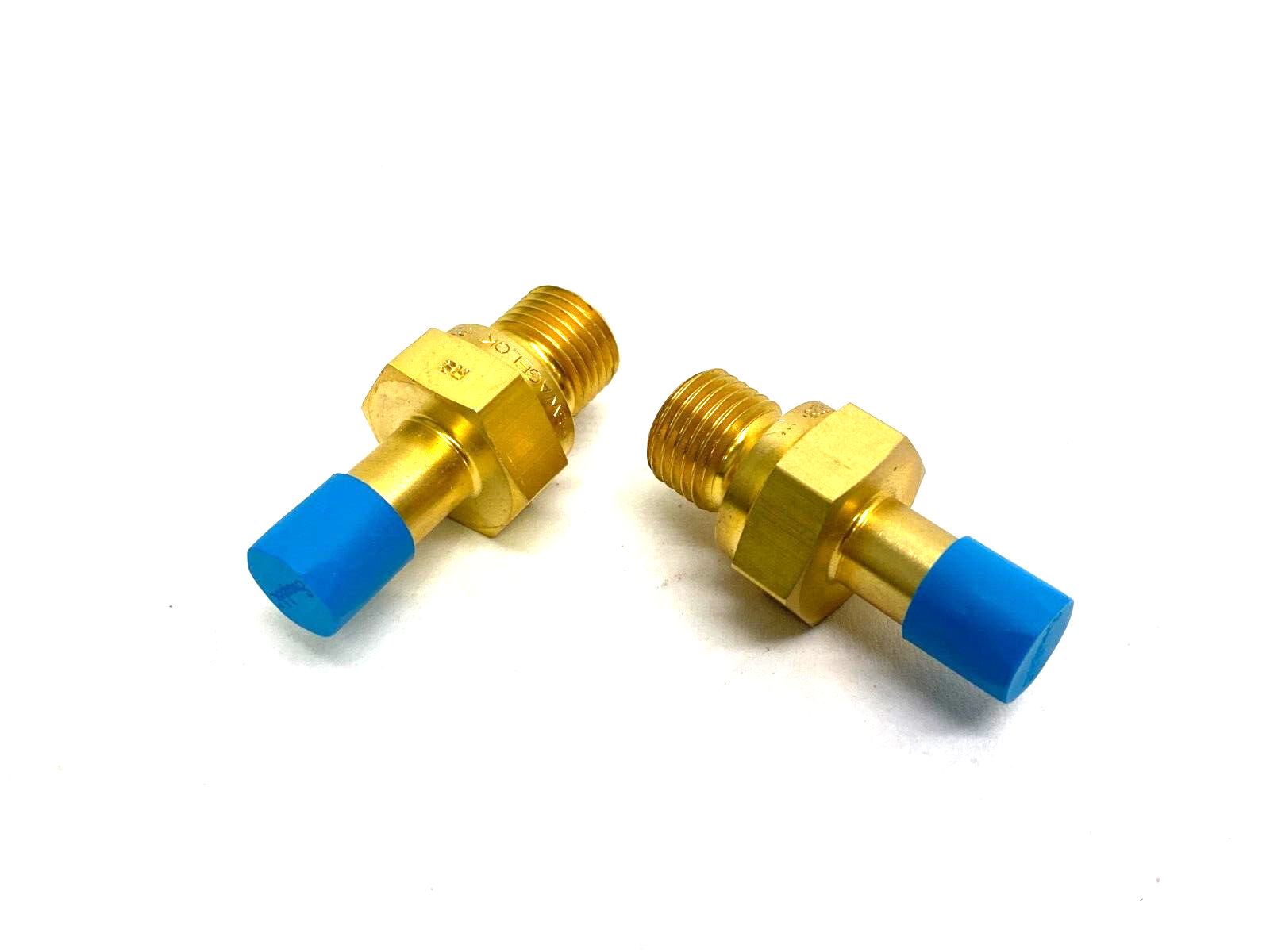 Swagelok B-6-TA-1-4 Brass Tube Fitting 3/8" Tube x 1/4" Male NPT, LOT OF 2 - Maverick Industrial Sales