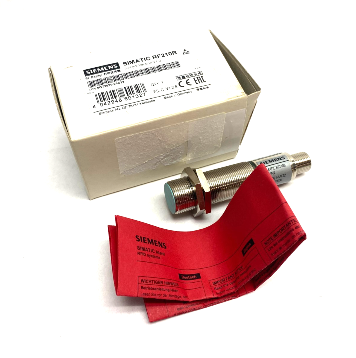 Siemens 6GT2821-1AC32 SIMATIC RF210R IO-Link RF Reader V1.0 IP67 - Maverick Industrial Sales