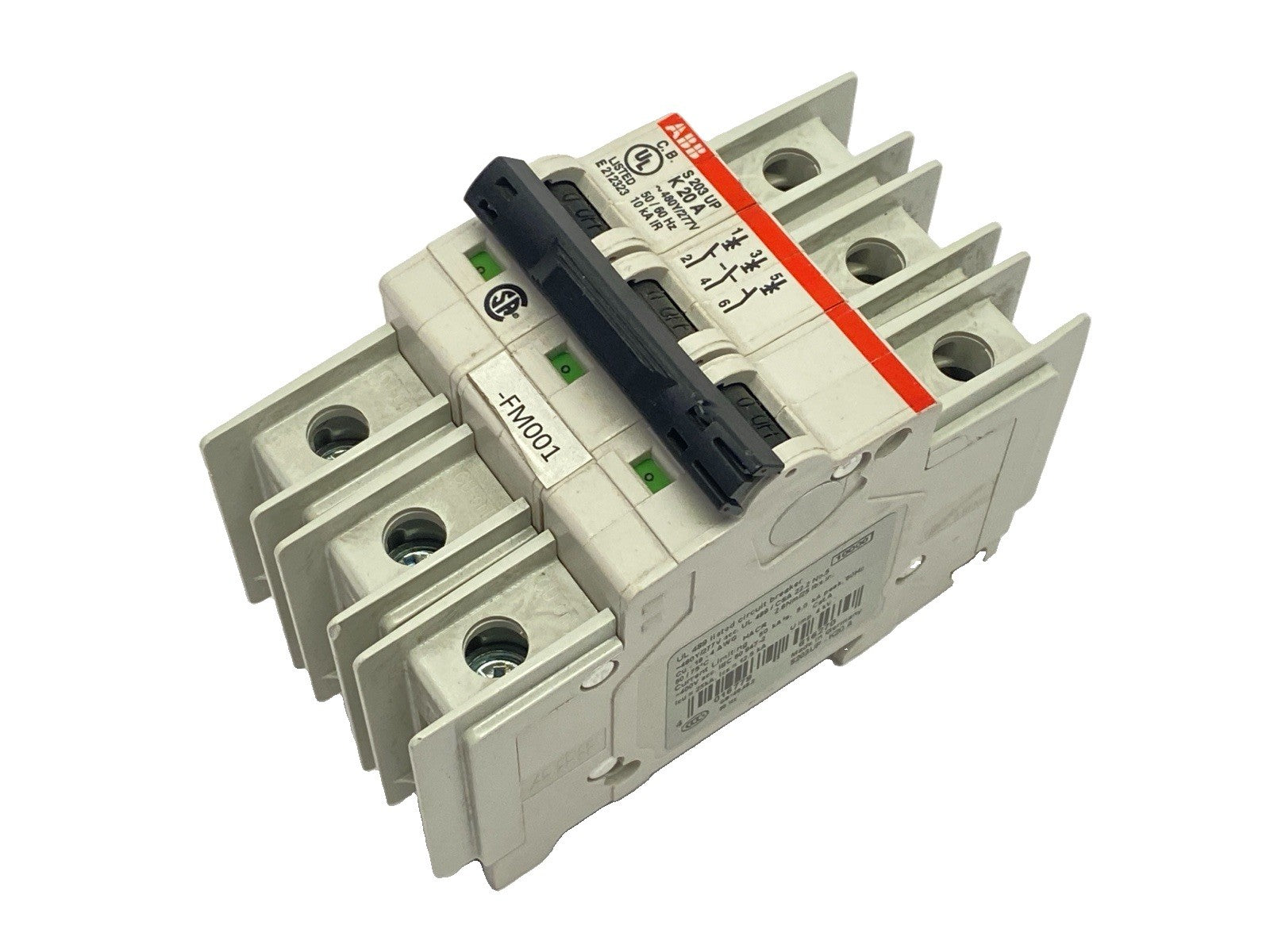 ABB S203UP-K20A Circuit Breaker 3-Pole 20A 480Y/277V - Maverick Industrial Sales