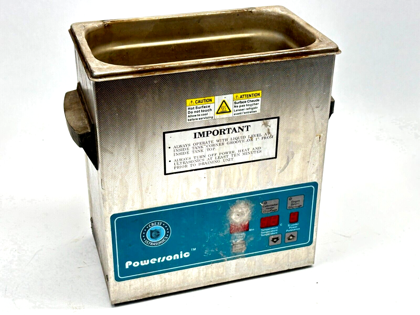 Crest Ultrasonics P360D Powersonic Ultrasonic Cleaner 3.4A 115V - For parts or not working - Maverick Industrial Sales