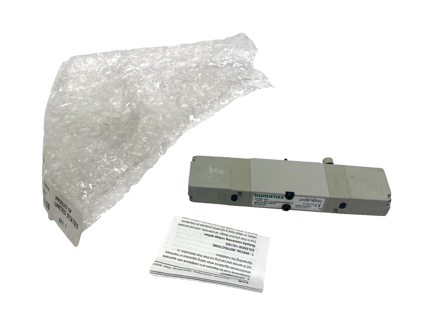 051BBD00M000061 | Numatics Solenoid Valve - New – Open box - Maverick Industrial Sales