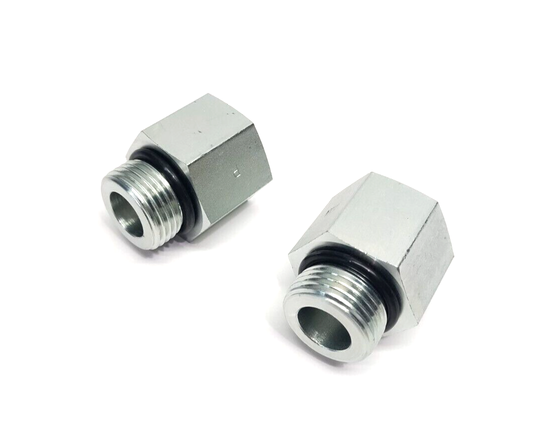 Parker 12-3/4 F5OG-S Port Adapter 3/4"-14 NPT Female To Male 1-1/16"-12 LOT OF 2 - New – Open box - Maverick Industrial Sales