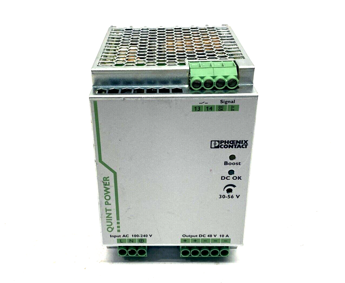 QUINT-PS/1AC/48DC/10,2866682 | Phoenix Contact QUINT-PS/1AC/48DC/10 Power Supply Unit 48VDC 10A 2866682 - Used - Maverick Industrial Sales
