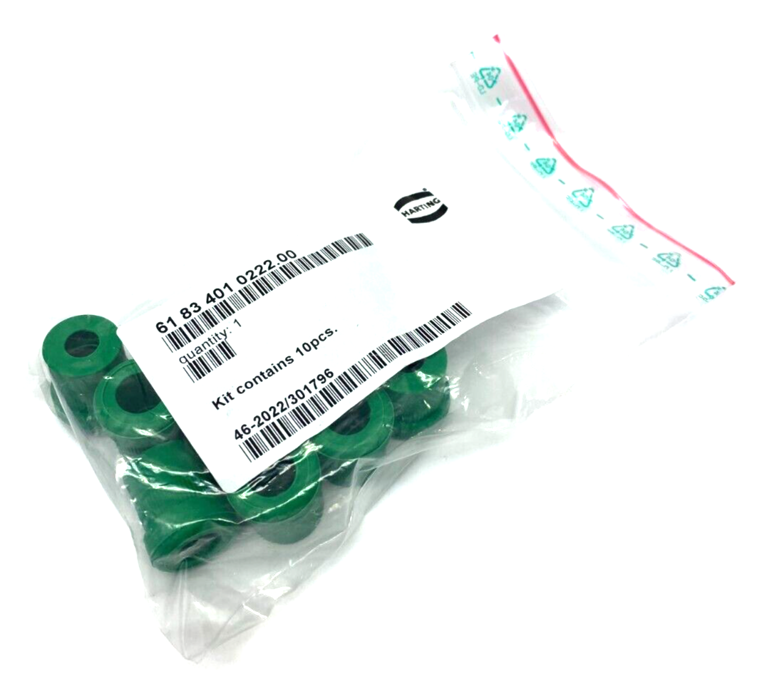 Harting 6183401022200 Cable Seal Insert 9-13mm For Y-Distributor GREEN PKG OF 10 - Maverick Industrial Sales
