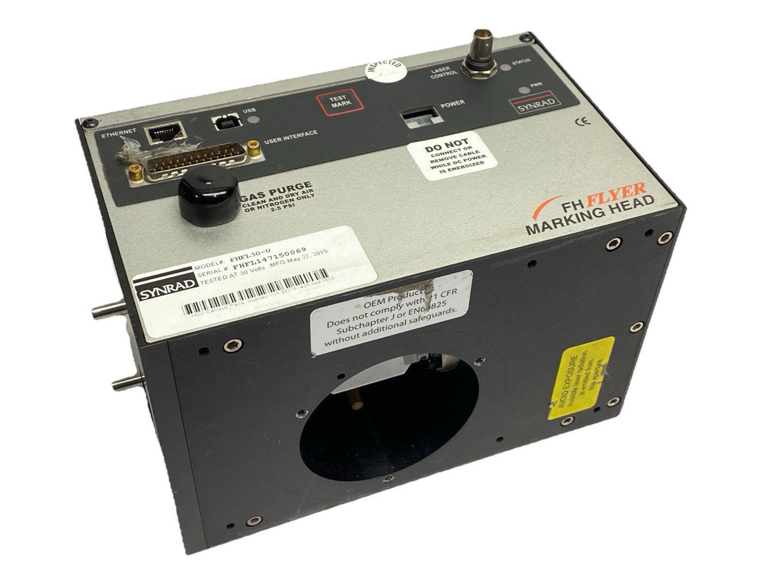 FHFL30-U | Novanta Synrad FH Flyer 2-Way Scan Marking Head Laser Gauging System - For parts or not working - Maverick Industrial Sales