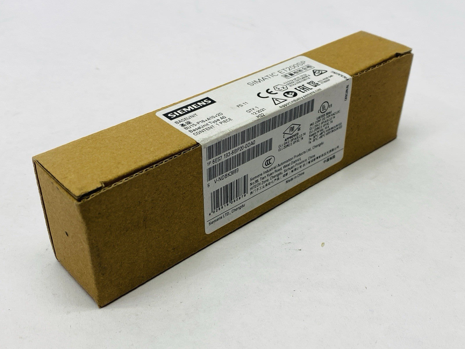 Siemens 6ES7 193-6BP20-0DA0 SIMATIC ET 200SP Base Unit BU15-P16+A10+2D - Maverick Industrial Sales
