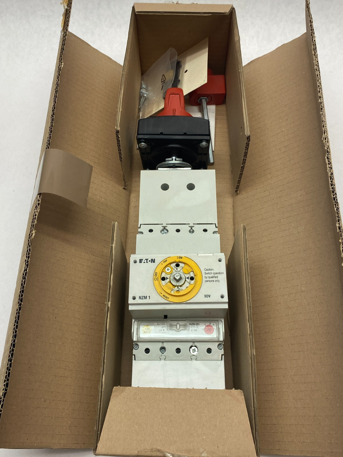 Eaton NZM2-XHB-DAR-NA Molded Case Circuit Breaker Switch Assembly Kit, Red Hand. - New – Open box - Maverick Industrial Sales