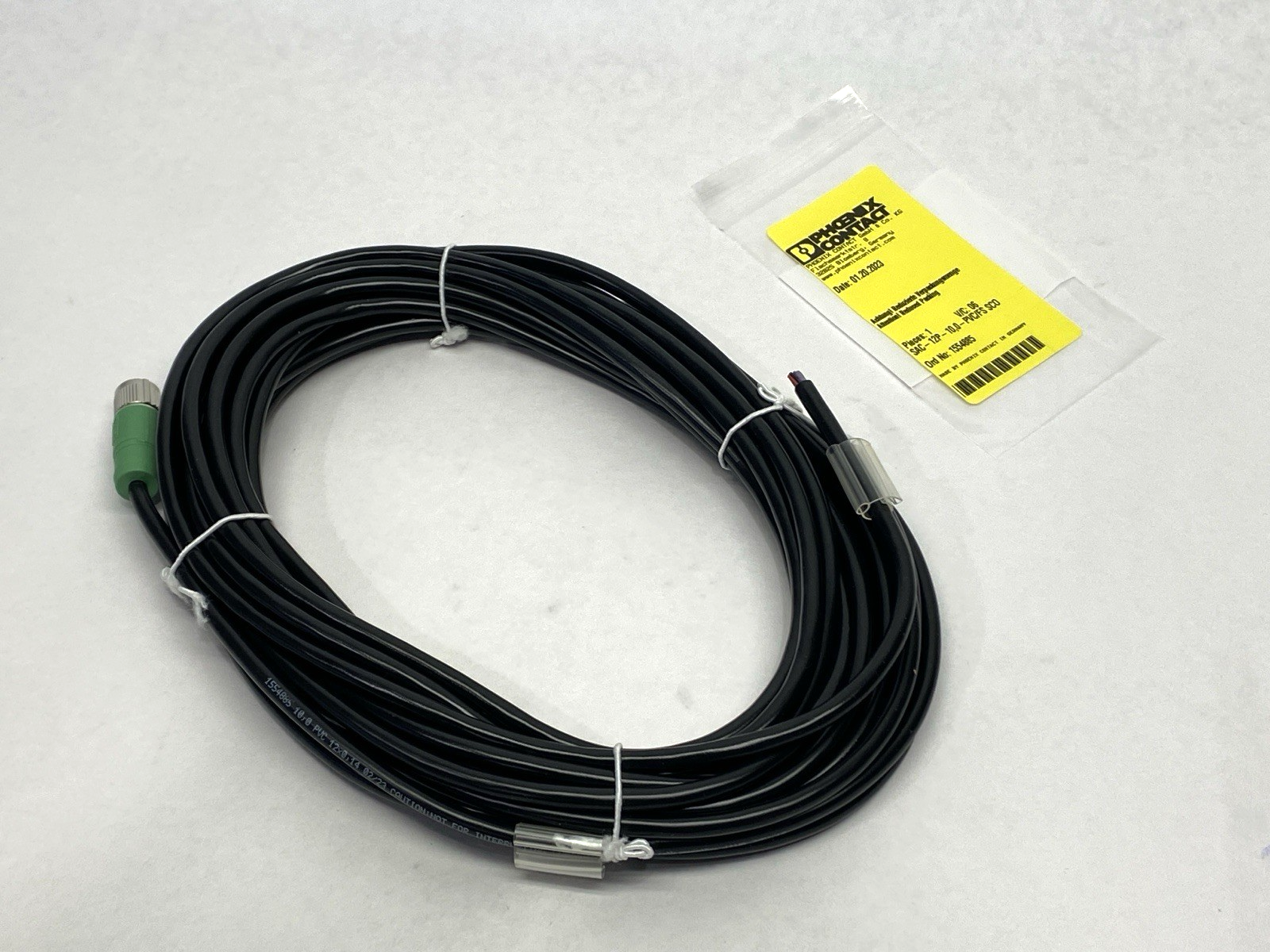 Phoenix Contact SAC-12P-10,0-PVC/FS SC0 Single-Ended Sensor M12 Cordset 1554885 - New – Open box - Maverick Industrial Sales