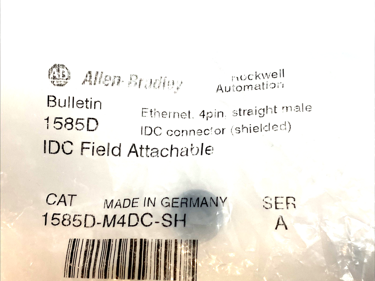 1585D-M4DC-SH | Allen Bradley Ethernet 4 Pin Straight Male - New - Maverick Industrial Sales