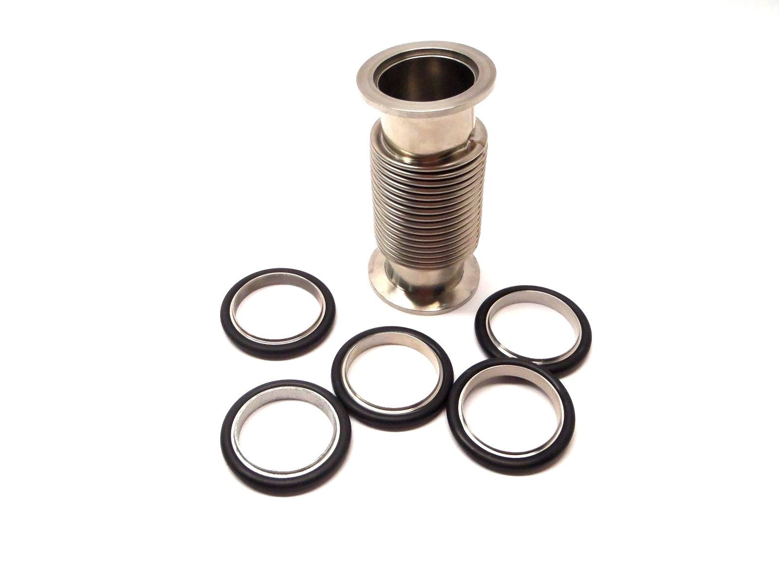 4.5" Inch Flexible Aluminum Hose 5/8" ID w/ 5 Centering Rings - Used - Maverick Industrial Sales