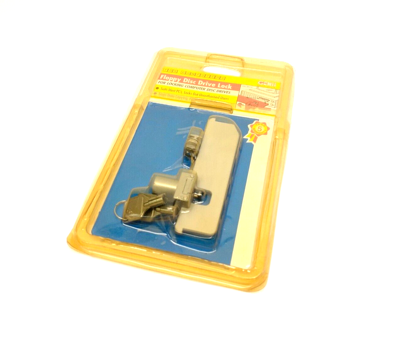 GENii Security H55085 Floppy Disc Drive Lock, Fits 3-1/2" & 5-1/4" Drives - Maverick Industrial Sales