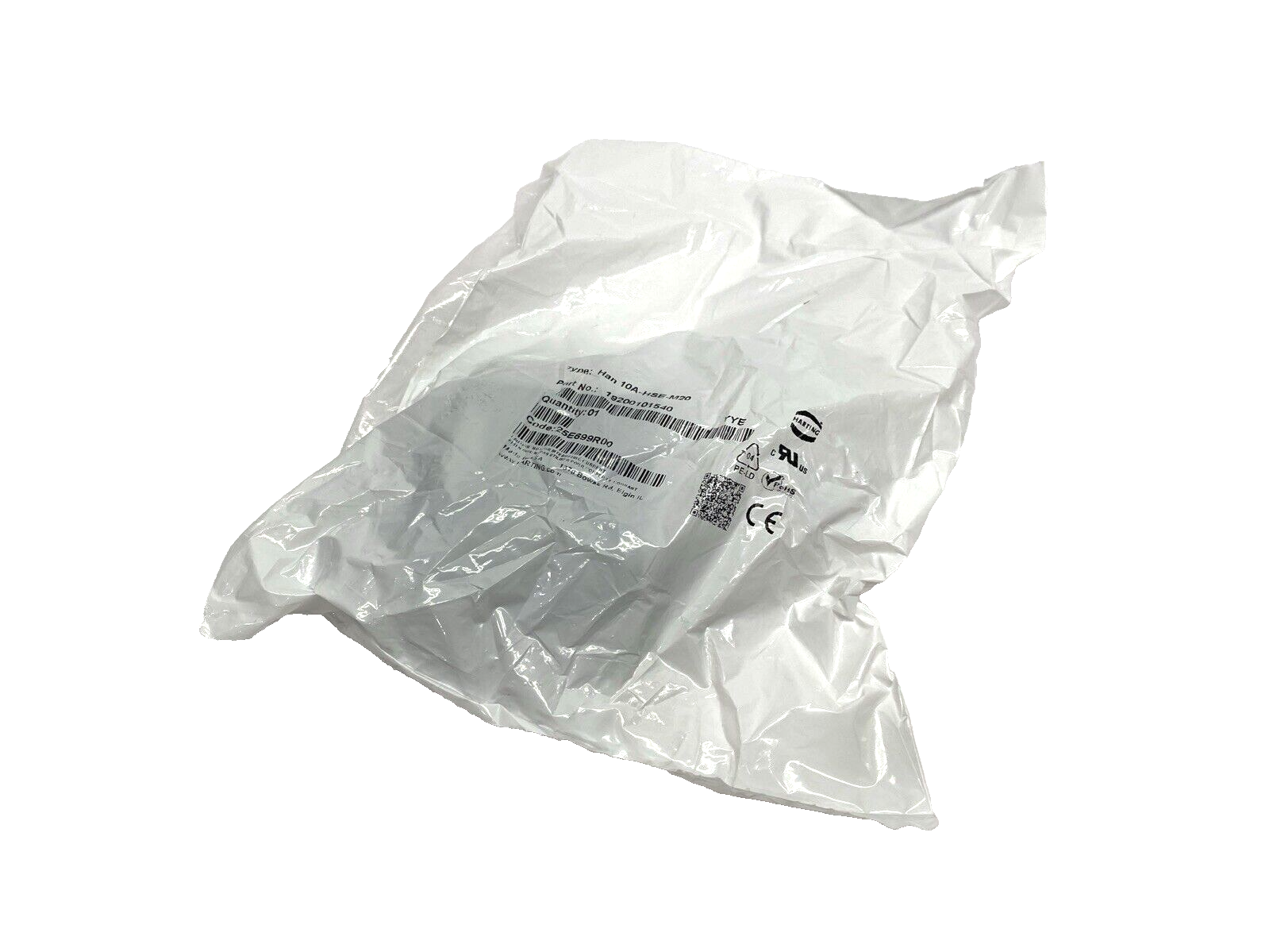 Harting 19200101540 Han 10A-HSE-M20 Connector Hood Side Entry LC 2 Pegs M20 - New - Maverick Industrial Sales