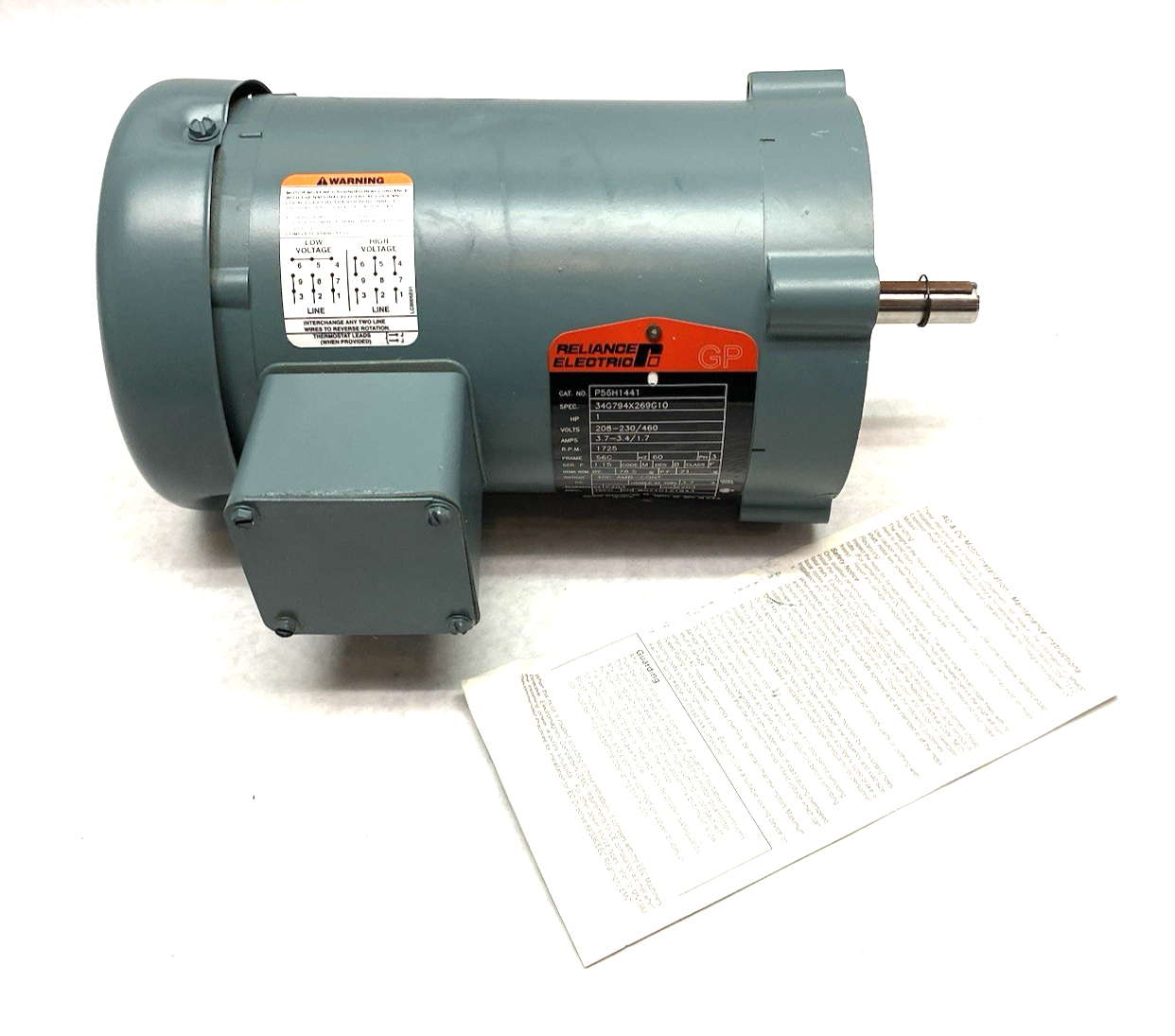 P56H1441 | Baldor Reliance Electric Motor 1HP, 1725RPM, 3PH, 56C, 34G794X269G10 - New Other - Maverick Industrial Sales