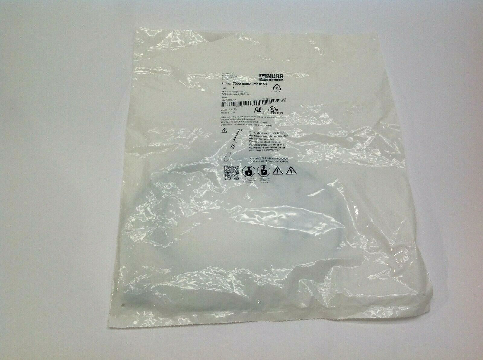 Murr Elektronik 7000-08061-2110150 M8 Female Straight Cordset w/ Cable - Maverick Industrial Sales